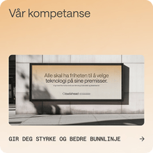 Mottoposter om at alle skal ha frihet til å velge IT